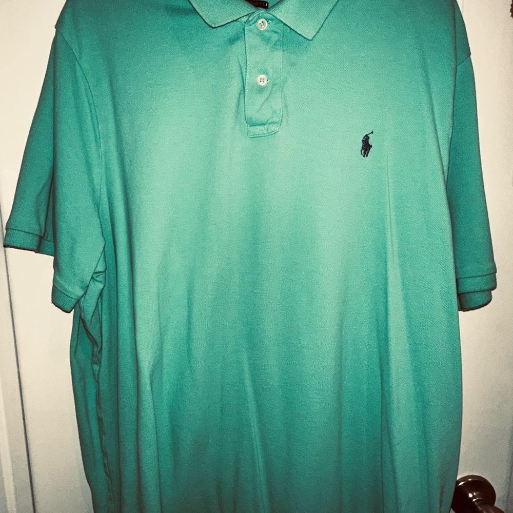 Ralph Lauren Green Polo Shirt Classic Style